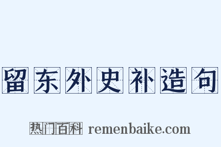 留东外史补造句是什么意思的图片